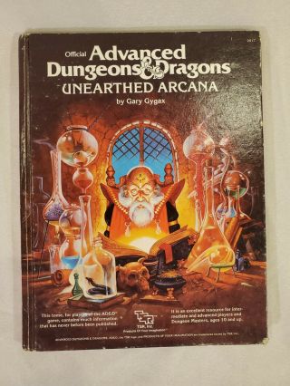 Unearthed Arcana - Dungeons And Dragons (d&d) 1st Edition
