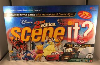 Disney 2nd Edition Scene It Dvd Game Complete Mattel Pixar Family Trivia Ages 6,