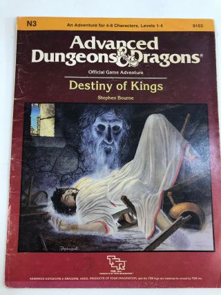 Advanced Dungeons Dragons Ad&d 1st Ed Adventure Module N3 Destiny Of Kings
