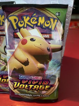 Pokémon Vivid Voltage Booster Box 1/4 =9 Packs Of 10 W/ Japanese Holo Or V Bonus 3