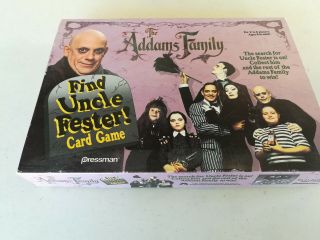 1991 The Addams Family Find Uncle Fester Card Board Game Vintage Complete