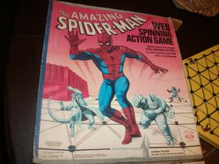 1979 SPIDER - MAN WEB SPINNING ACTION IDEAL Game COMPLETE 2