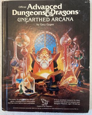 Tsr Dungeons & Dragons Unearthed Arcana 1st Edition