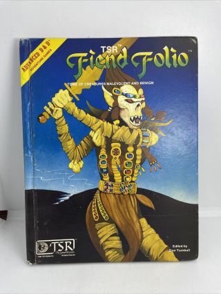 Advanced Dungeons & Dragons Fiend Folio - Tsr Vintage 1981