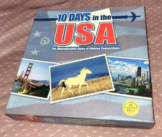 10 Days In The Usa,  Mensa Select Family Strategy Board Game - Vgc 100 Complete