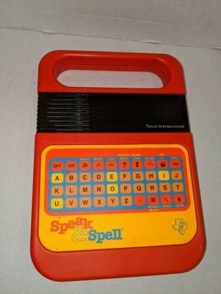 Vtg 1978 Texas Instruments Speak And Spell Push Buttons No Battery Cover