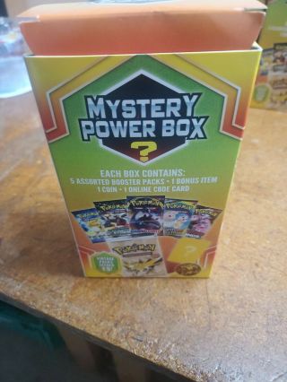 Pokemon Mystery Power Box 5 Booster Packs Vintage Open Box