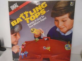 1986 Vintage Ideal Games 7094 Battling Tops Game