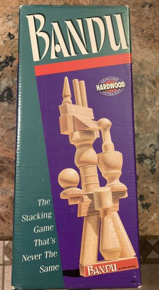 Bandu: The Stacking Game Hardwood Milton Bradley,  1991used Complete