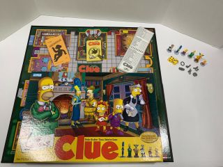 The Simpsons Clue Board Game 2nd Edition 2002 - Complete -