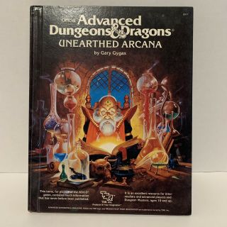 Tsr Advanced Dungeons & Dragons Unearthed Arcana 1st Edition Ad&d Gygax Rpg Book