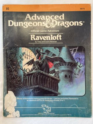 1983 1st Ed.  Tsr Advanced Dungeons & Dragons Game Adventure Ravenloft I6 9075 A4
