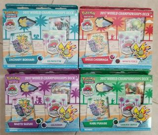 2017 Pokemon Tcg World Championship Decks - Set Of All 4 Boxes