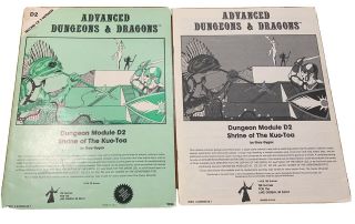 Shrine Of The Kuo - Toa Ad&d Module D2 Tsr Dungeons And Dragons 1st Print