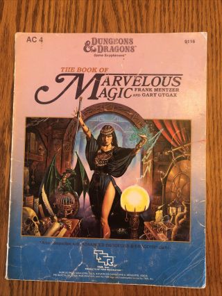 Ac4 The Book Of Marvelous Magic By Mentzer & Gygax 1984 Dungeons & Dragons