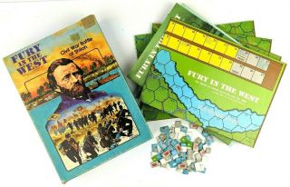 Fury In The West Civil War Battle Of Shiloh Board Game 1981 Avalon Hill