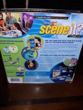 100 Complete Disney Scene It Deluxe 2nd Edition DVD Board Game Tin 2007 2 DVD’s 2