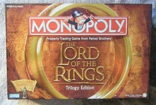 Monopoly: Lord Of The Rings Trilogy Edition (parker Brothers,  2003) Complete