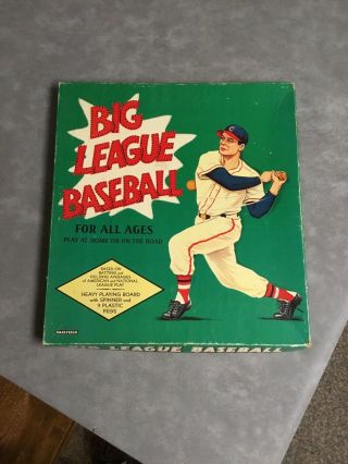 Complete 1959 Big League Baseball Board Game By Saalfield - Pegs & Rules