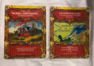 Dungeons & Dragons - A Guide To The World Of Greyhawk & Glossography - No Maps