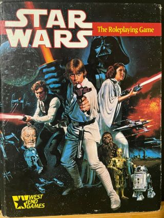 Star Wars The Roleplaying Game West End Games Hc First Edition 1987 Hardcover