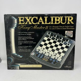 Excalibur 911e - 2 King Master Ii Electronic Chess Game Complete