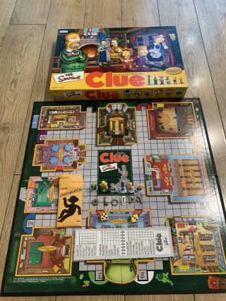 The Simpsons Clue Board Game 2nd Edition 2002 Parker Brothers - 100 Complete