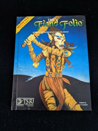 Fiend Folio 1st Ed.  Ad&d Hardcover Book Tsr Advanced Dungeons & Dragons Vg