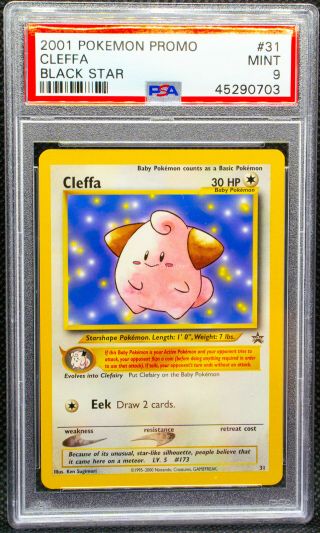 Pokemon - 2001 Cleffa 31 - Black Star Promo - Psa 9