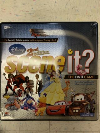 Disney Scene It Deluxe 2nd Edition Dvd Board Game Tin 2007 100 Complete