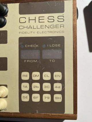 Fidelity Chess Challenger Computer 1977 first chess computer Parts/ Repair 3