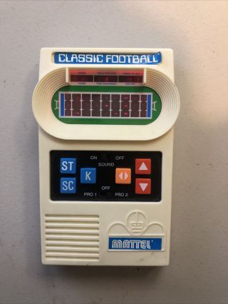 Mattel Classic Football Electronic Handheld Game Great