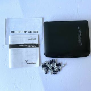 Radio Shack Portable Chess Computer 1750L 64 Level Play Box Electronic 3