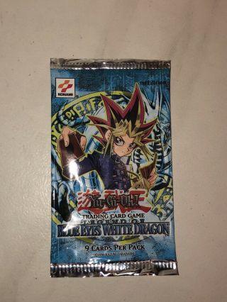 Yugioh 1st Edition Legend Of Blue Eyes Empty Booster Pack