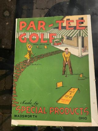 Par Tee: Yard Golf,  Vintage Lawn Game.  Complete With 9 Holes And Instruction