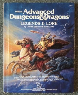 Advanced Dungeons & Dragons / Ad&d Legends & Lore Hard Cover Book 2013