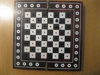 Gorgeous Solid Wood Chess Board With Inlaid Ivory