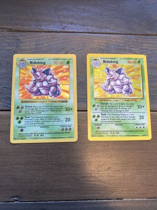 Pokémon 1999 Base Set Shadowless Nidoking 11/102 Holofoil Collectible Card