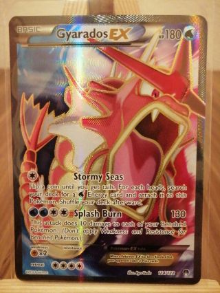 Shiny Red Gyarados Ex Full Art Ultra Rare Holo Break Point 114/122 Pokemon Card