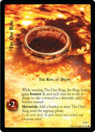 Lotr Tcg Hunters The One Ring Ring Of Doom 15r1 Nm/m A Top Shelf Card