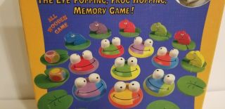 2006 Froggy Boogie Wooden Memory Game - Complete Adorable Frogs Eyes Kids Play 3