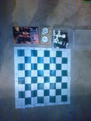 Regulation Tournament Chess Set And Board With Germany Clock And Puzzle Book