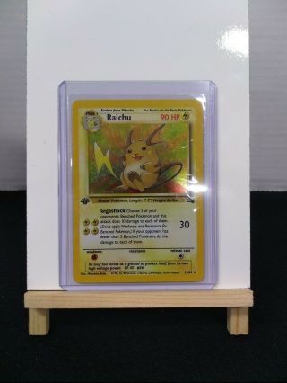 1st Edition Raichu – 14/62 – Fossil Set – Holographic – Pokémon Card