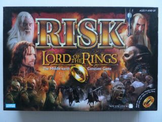 Risk Lord Of The Rings 2002 Middle - Earth Conquest Board Game Complete W/ Ring