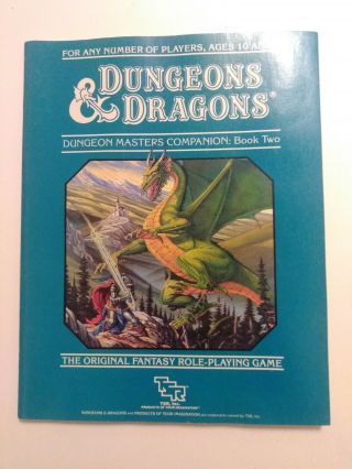 Vintage 1984 Dungeons And Dragons Tsr Dungeon Masters Companion: Book Two