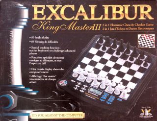 Excalibur King Master Iii Electronic Chess Game 2 In 1 Chess And Checkers