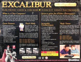 EXCALIBUR King Master III Electronic Chess Game 2 in 1 Chess and Checkers 2