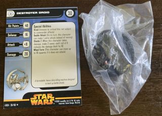 Star Wars Miniatures Destroyer Droid With Stat Card Revenge Of The Sith 30