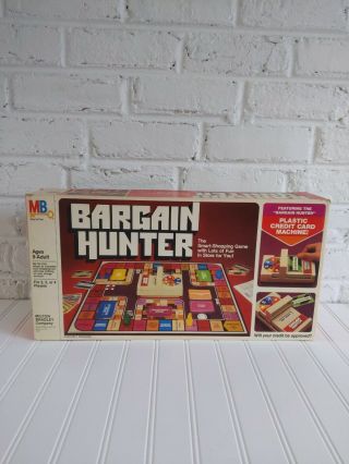Vintage 1981 Milton Bradley Bargain Hunter Board Game Complete Set 4109