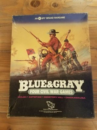 Blue And Gray Four Civil War Games Tsr Spi Complete Partial Punch